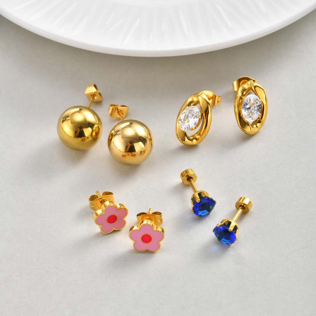 Unique Solid Cherry Earrings for Women Stainless Steel Earrings,Simple Ear Wire Pierced Earrings Fashion Party Jewelry Gift