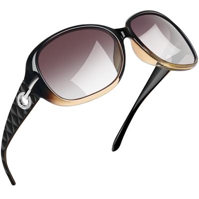 Lunettes de soleil polarisées Joopin avec protection UV400 pour la pêche, la conduite, le sport, la randonnée pour femmes, (Marron Dégradé)