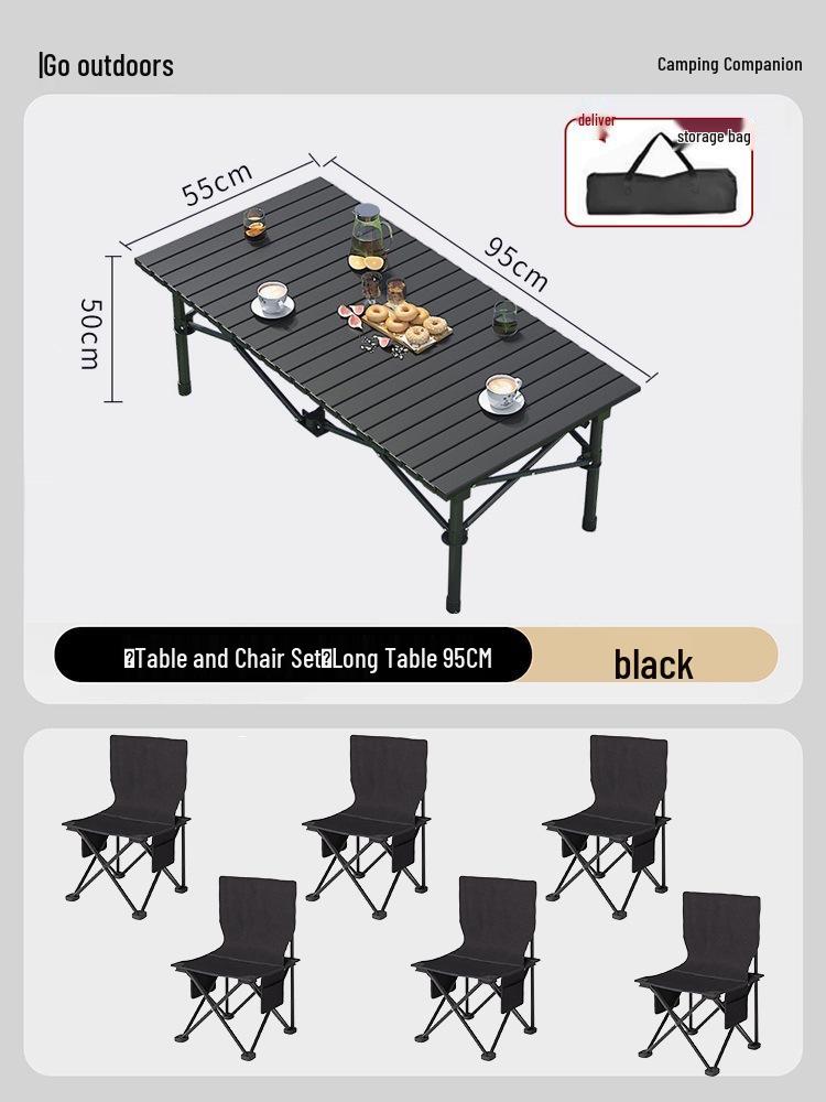 Portable Outdoor Folding Table & Chair Set - Perfect for Camping & Picnics