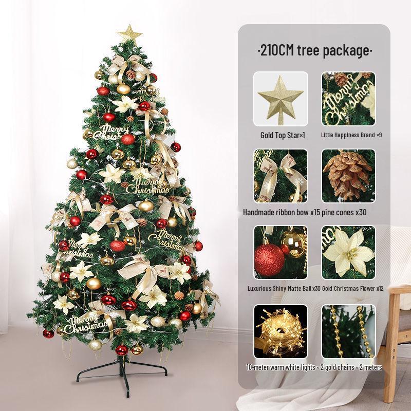 2025 Luminous Christmas Tree Set: 1.5m Tree with 1.2m Ornament Set