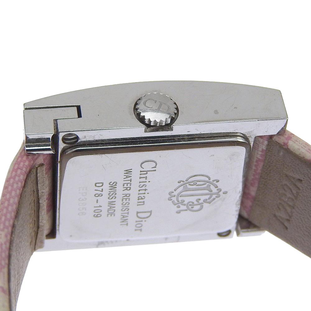Dior Maris laikrodžiai D78-109 Baltas kriauklių ciferblatas Nerūdijančio plieno/odos Kvarcinis Analoginis ekranas Moteriškas Naudotas