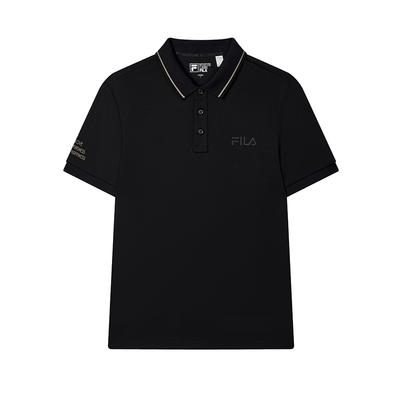 Wszechstronna casualowa koszulka polo z krótkim rękawem Męskie topy Czarny F11M518104FBK