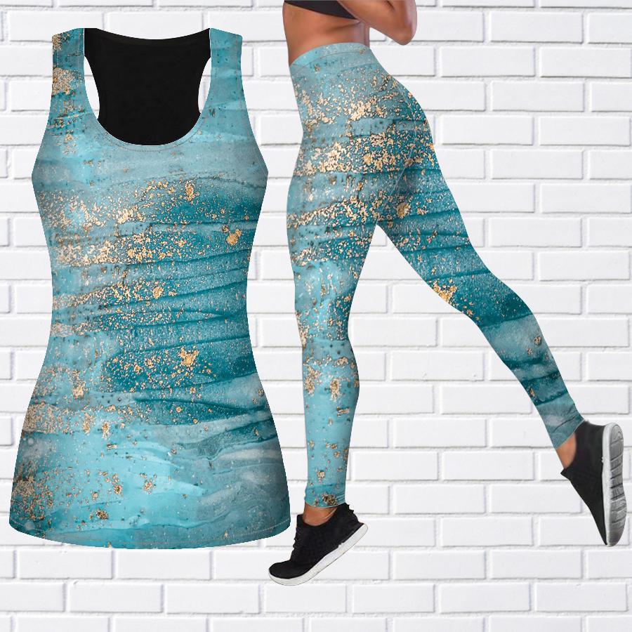 

Темно-синий наряд для йоги с молнией и принтом для женщин, модные леггинсы для тренировок, спортивные повседневные штаны для фитнеса и йоги XXL синий