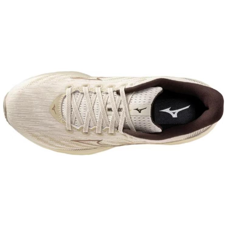 Mizuno Wave Rider 28 Super Wide Letnie Piaskowe Męskie Trampki Kremowe Letnio-Piaskowo-Beżowe Brązowe J1GC240461