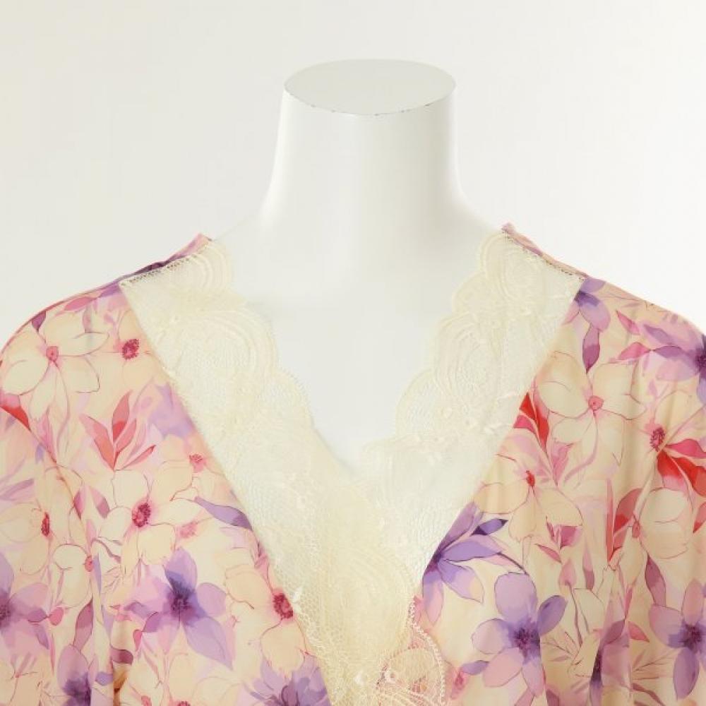 Wacoal Flower Print Slip Cardigan Wdw3103a