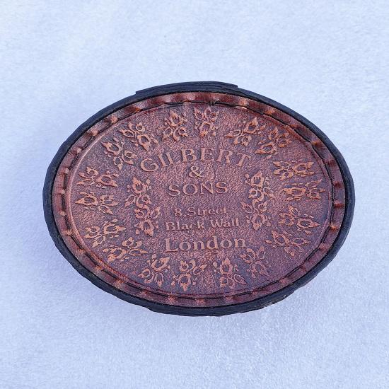 Brass Sundial Compass  Handmade Leather Case, Nautical Gift Compass
