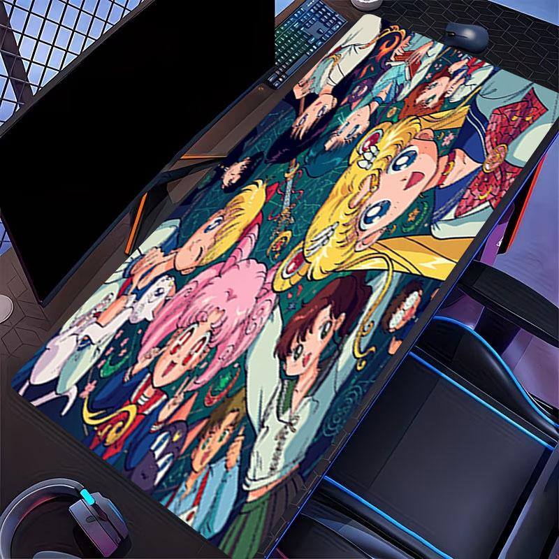 Sailor Moon Aufdruck Mauspads, für Tastaturpad Laptop PC Matte für Büro Heimgebrauch, Schreibtischdekoration, Perfektes Geburtstagsgeschenk für Gamer