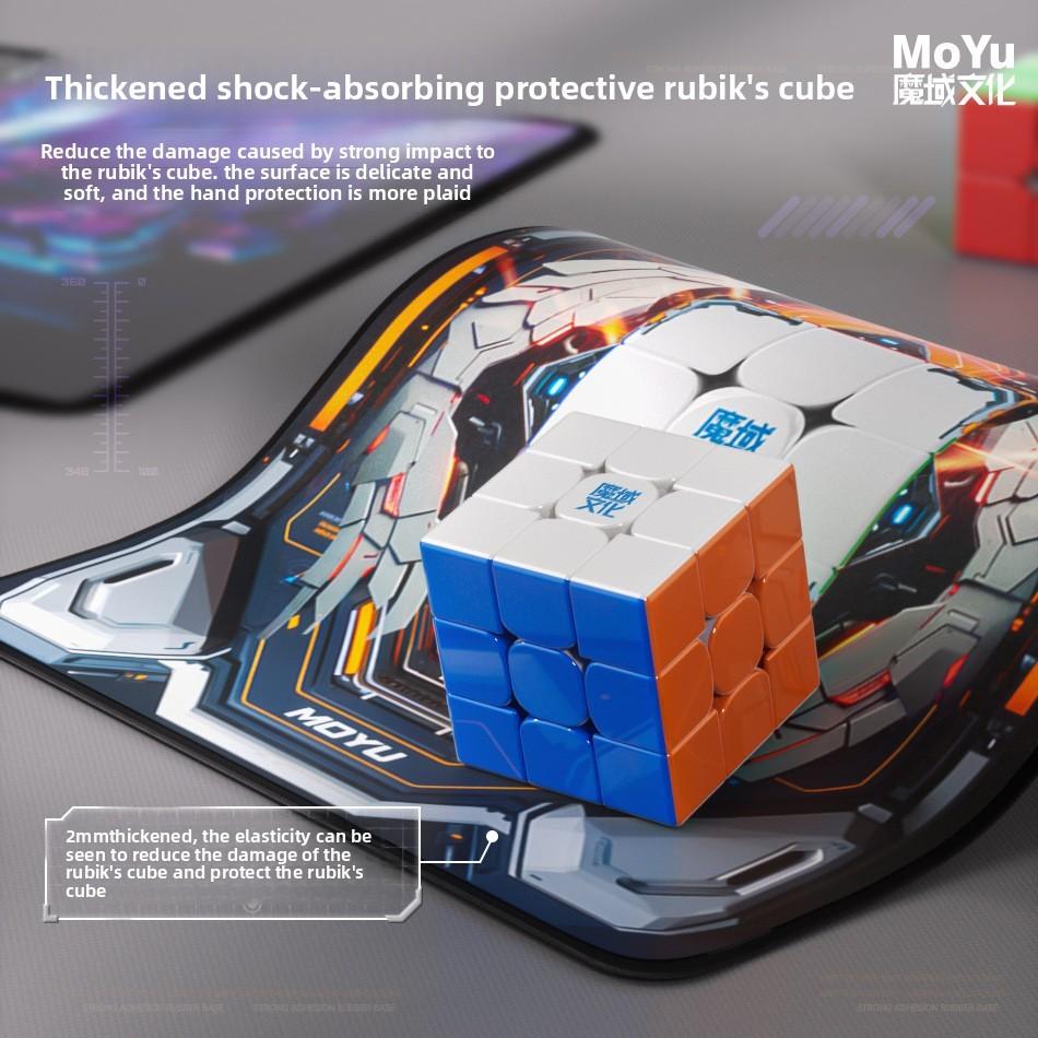 Cyberpunk Style Rubik Cube Slip Silicone Pad For Speed Stacking And Competition