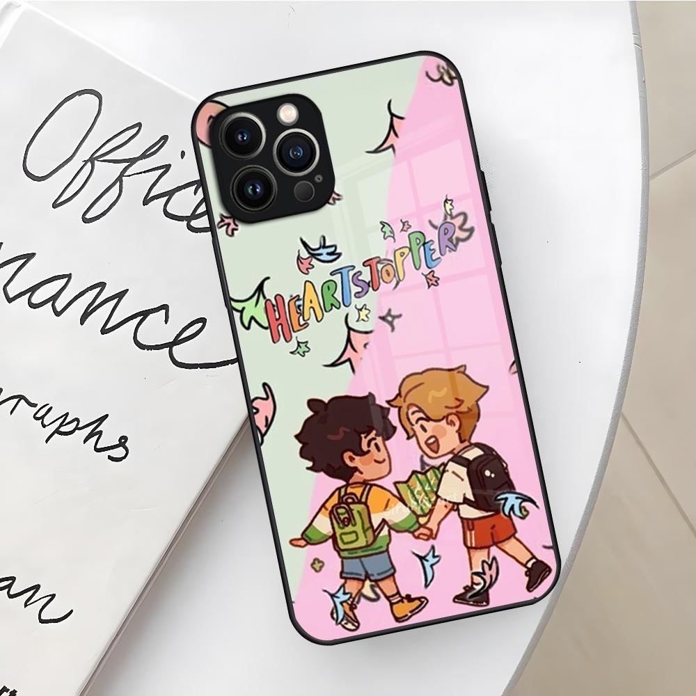 H-HeartstopperSE Phone Case for Iphone 17 16 Air 15 14 12 11 13 Pro Max Mini X Xr Xs Se Puls glass Cover