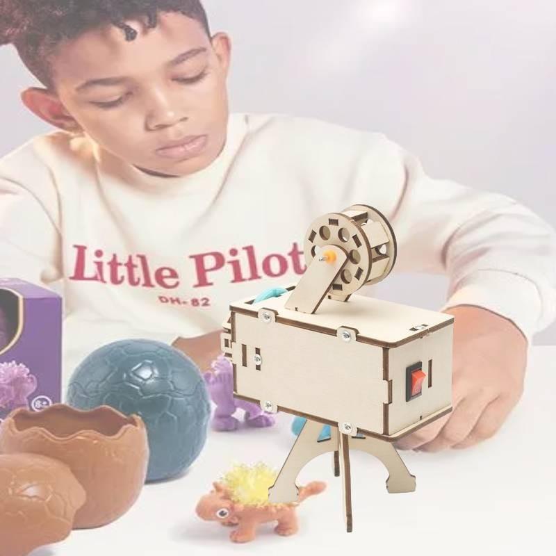 Wooden Diy Science Projector Kit Fun Physics Experiment Toy For Elementary School Students R-61