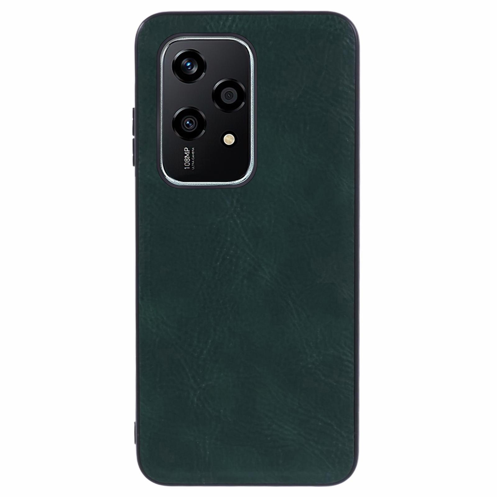 

For Honor 200 Lite Shockproof Case PU Leather+PC+TPU Hybrid Phone Cover Green