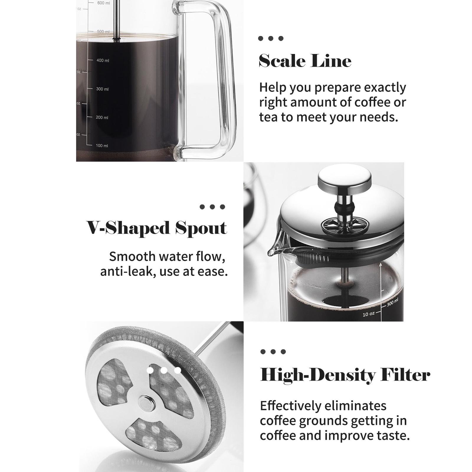 Французская кофеварка с двойными стенками на 20 унций — фото 6