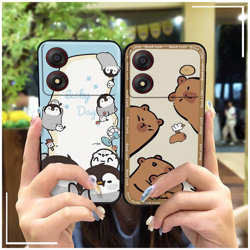 Cute Back Cover Phone Case For ZTE Blade A34 Full Wrap Phone Pouch Anti-dust Anti-knock Graffiti Fashion Design Cartoon