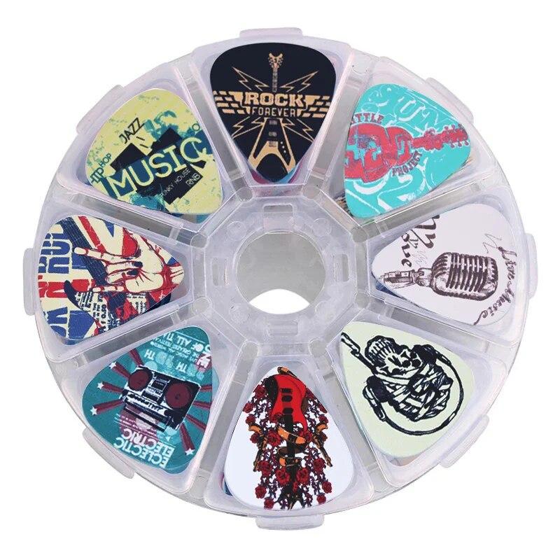 

Miwayer 0.46/0.71/1.0mm 50pcs Mixed Cool Guitar Acoustic Guitar Picks Ukulele Musical Instrument Accessories Cartoon Style Pick