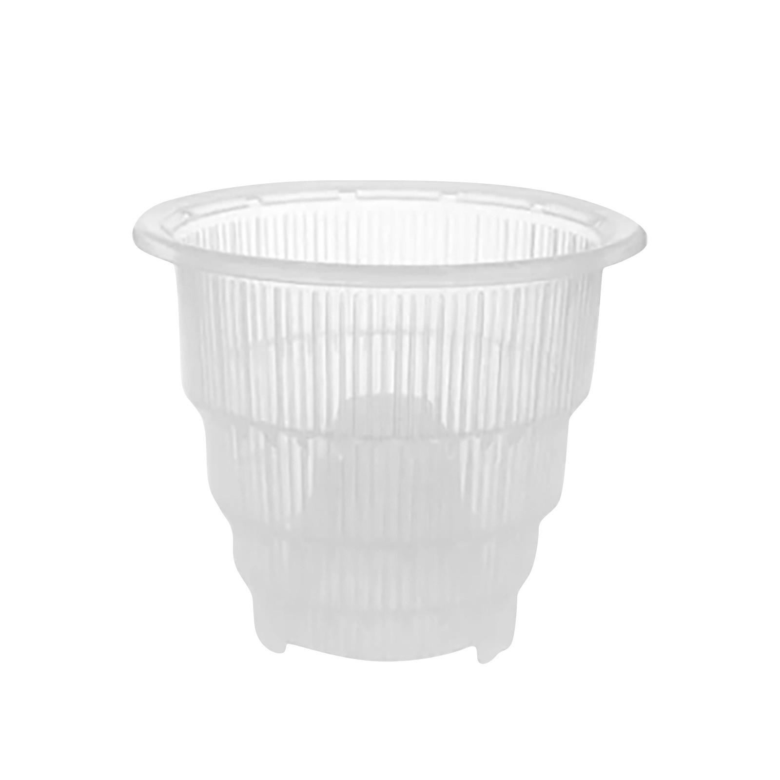 

Круглый прозрачный пластиковый горшок для орхидей с отверстиями Прозрачный цветочный горшок для суккулентов 15 см One Size