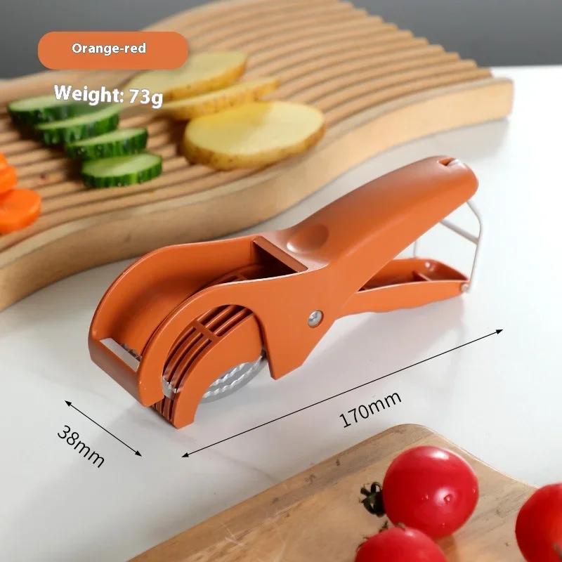 Multi Functional Stainless Steel Vegetable and Fruit Slicer, Kitchen Preparation Tool, Quick Cutting Tool for Salad Ingredients