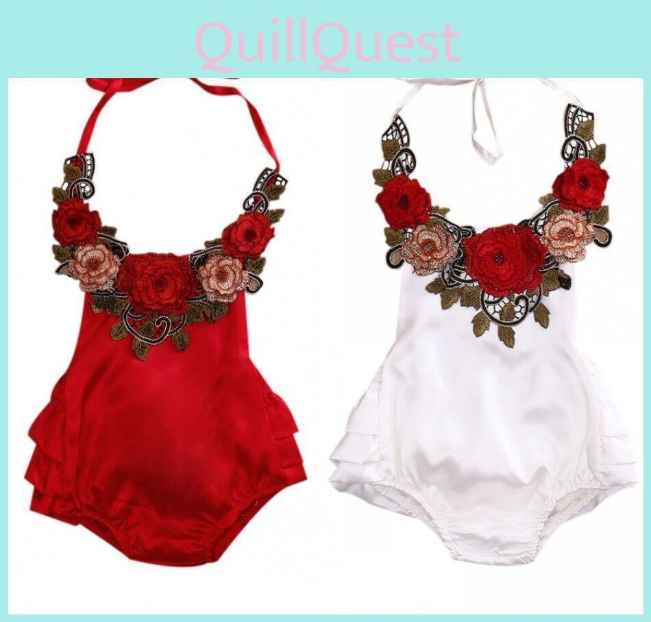 Adorable Toddler Baby Girl Flower Backless Romper Jumpsuit With Timeless Design