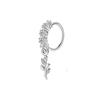 Lady's Pierced Ear Piercing, Zircon Cross Nose Stud, Butterfly Nose Ring Piercing, Nose Jewelry