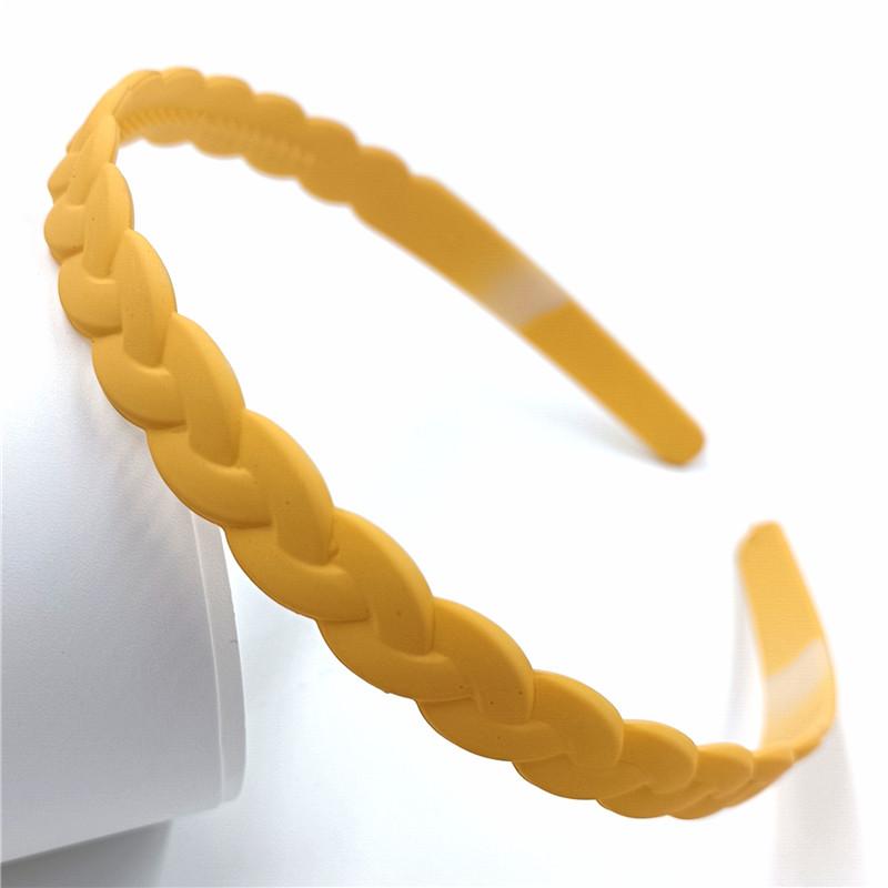 

Головной убор Модные аксессуары для волос Повязка на голову Повязка на голову Однотонная тонкая спортивная коса Обруч для волос Уникальный 5 жёлтый