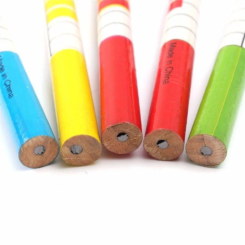 1/5pcs/lot Cute Pencils Musical Note Cartoon Standard Wooden Pencils Stationery for Kids Office School Supplies Pattern Randomly