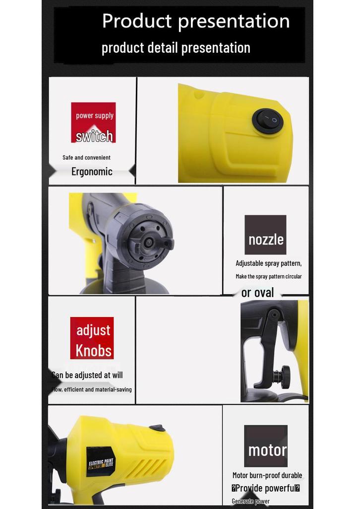 Electric Paint Sprayer Gun for Household Use - Compact Disinfection and Painting Machine