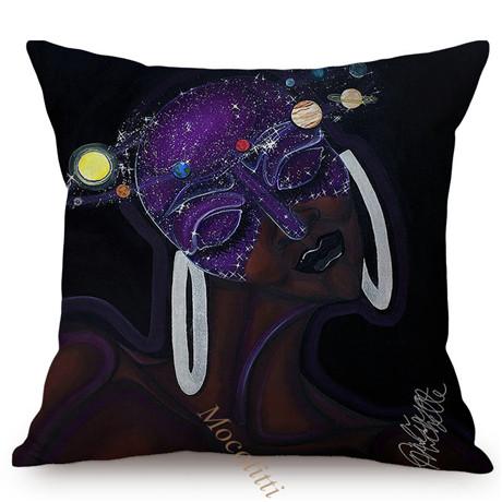 Pop Abstract Africa Woman Pattern Pillow Case, Sexy Oil Painting Art, Sofa Decoration, Cotton Linen Cushion Cover, Fashion