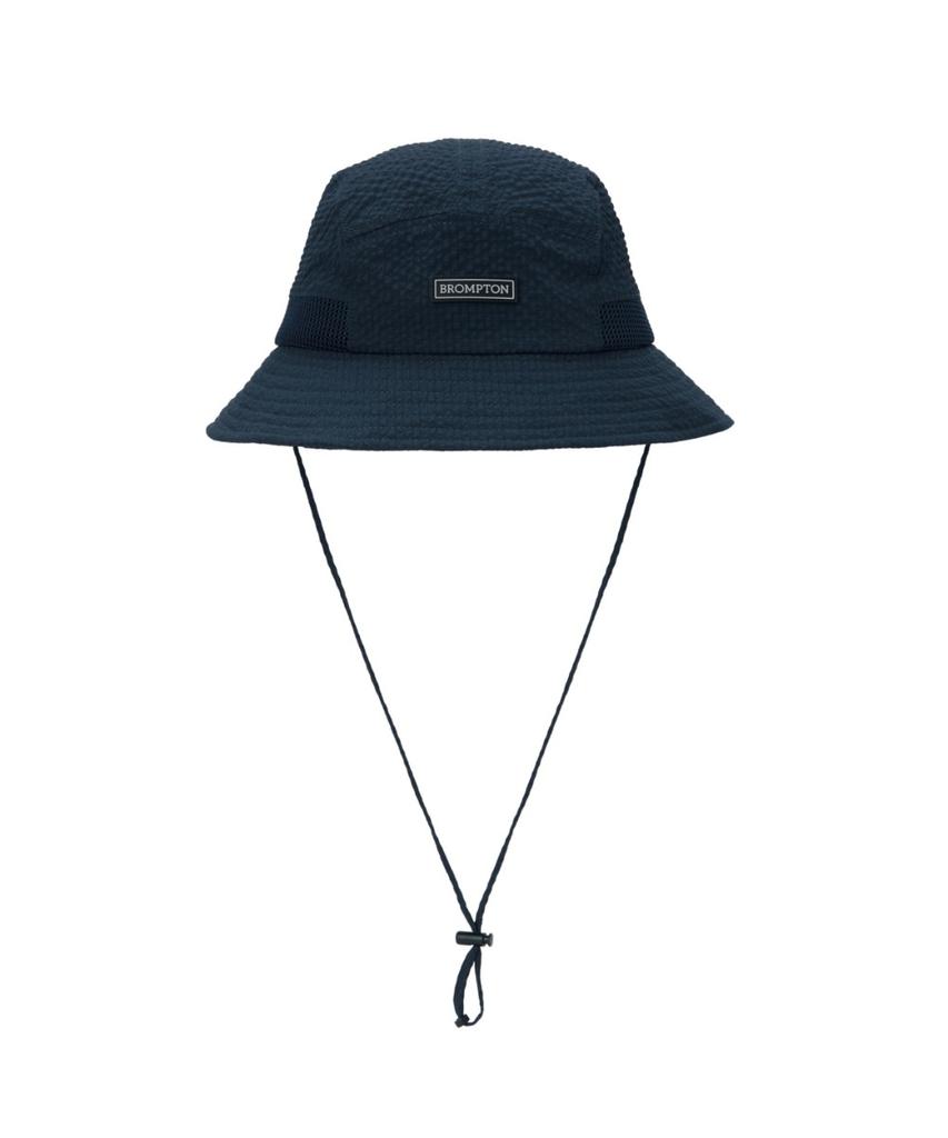 BROMPTON LONDON Mest Point Seersucker Bucket Hat - Navy (P265Aha103)