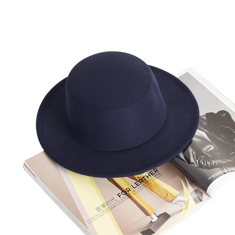 Elegante Cappello Fedora in Feltro di Lana per Uomo e Donna con Ampia Falda e Calore per Viaggi all'Aperto