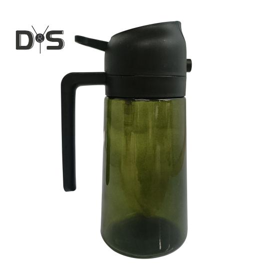 470 ml 2 w 1 dozownik oleju, dopuszczony do kontaktu z żywnością, wolny od BPA, odporny na wycieki, duża pojemność, dozownik oleju, butelka do przechowywania z uchwytem