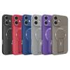 For iPhone 17 Case with Kickstand Carbon Fiber Texture PC+TPU Phone Cover