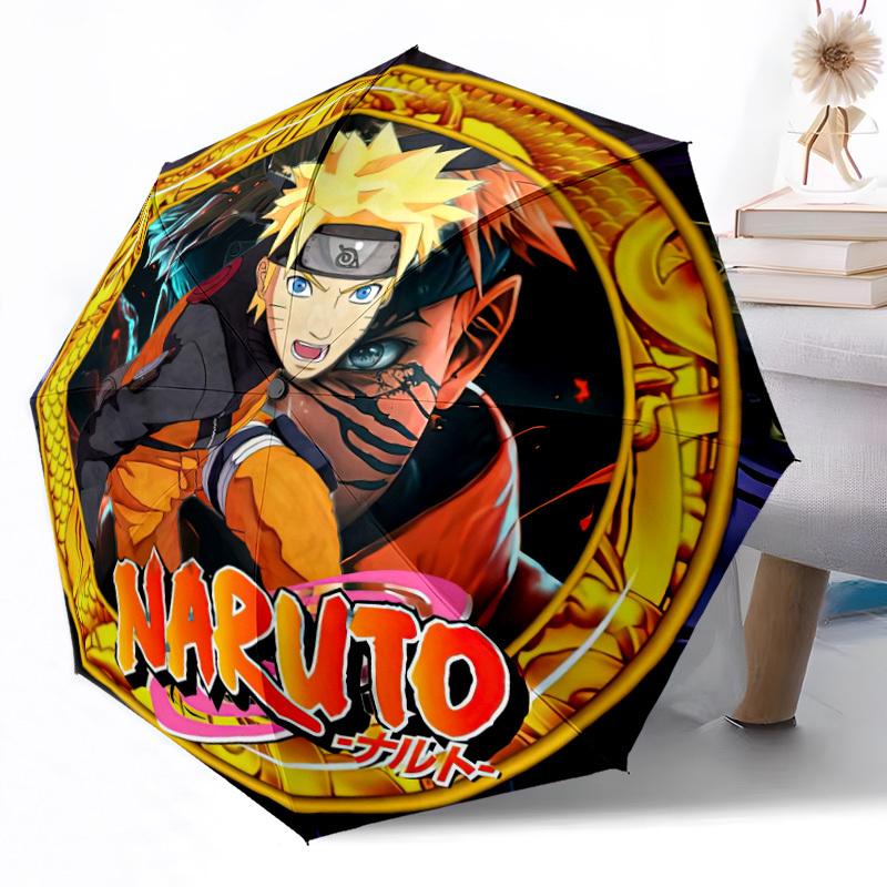 

1pc Naruto Automatic Umbrella with Automatic Opening/Closing, 8-Rib Lightweight Compact Collapsible Canopy, Portable for one-h (as the picture,Iron&8K)