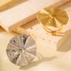 Anello aperto in acciaio inossidabile 304 con motivo a onde d'acqua, elegante, per donna