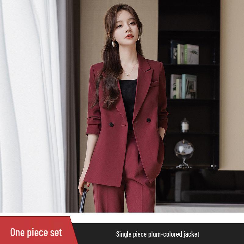 

Women s 2025 Formal & Casual Suit Set with Padded Jacket for Spring-Autumn S (40-50 kg)
