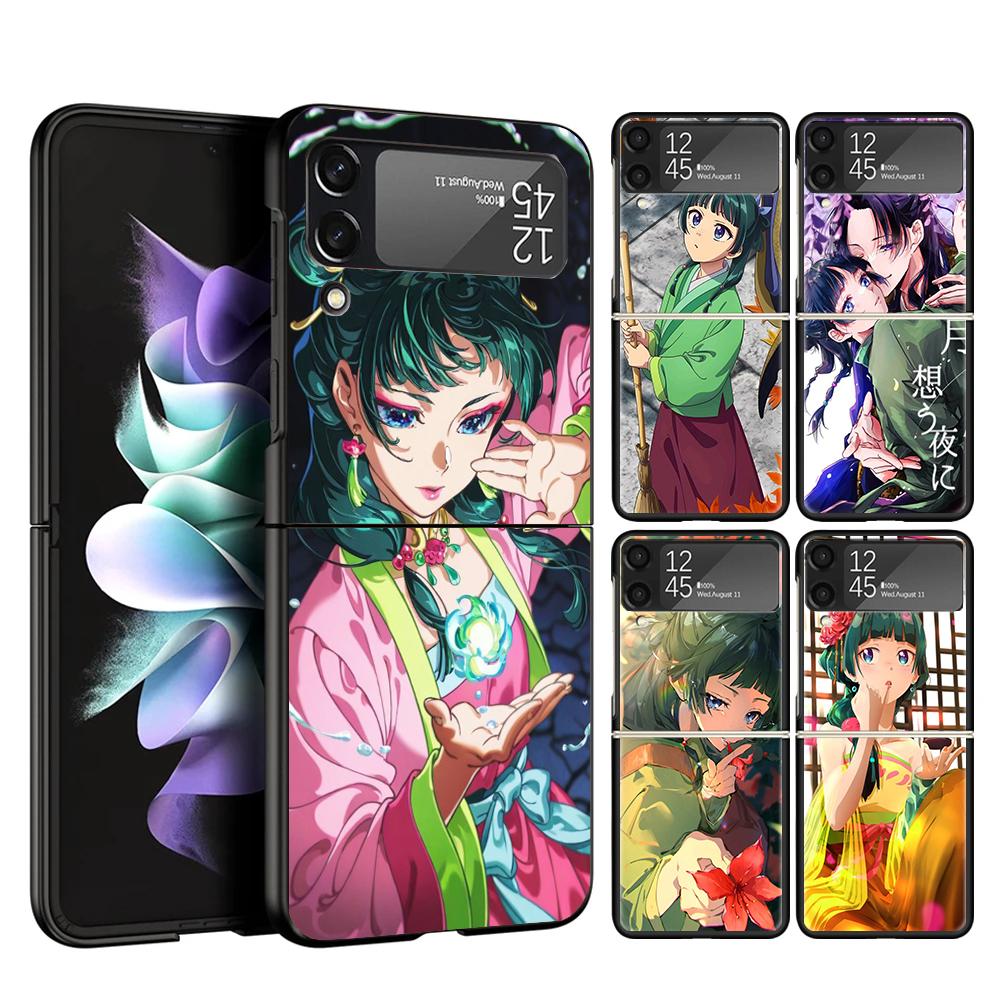 A-Apothecary D-Diaries Maomao Cover Phone Case For Samsung Galaxy Z Flip 7 6 5 4 3 5G Flip7 Flip6 Flip5 Flip4 Flip3 Black Fundas
