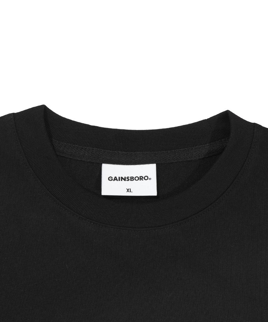 GAINSBORO [Cool Cotton] Lettering New Logo T-Shirt_Black