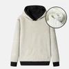 Men's Winter Fleece Thicken Hooded Thermal Tracksuit Casual Hoodies + Pants Two-Piece Sports Set  Warm Hoodies Sets