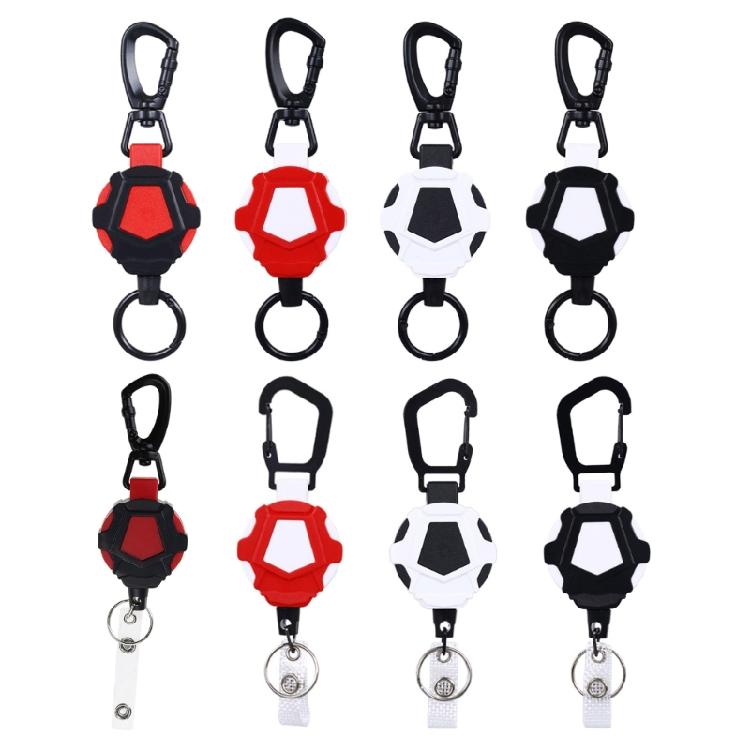 Retractable Keychain, ID-Badge-Reel, Retractable Badge Holder Steel Cord Keyring