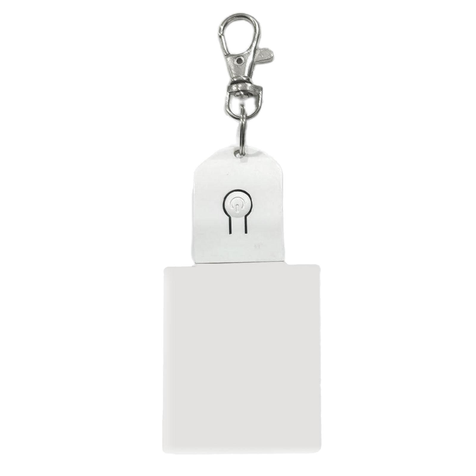 Sublimation Blank LED Acrylic Keychains Hot Transfer Printing Keychain with LED Light DIY Decorations Hanging Ornaments 1