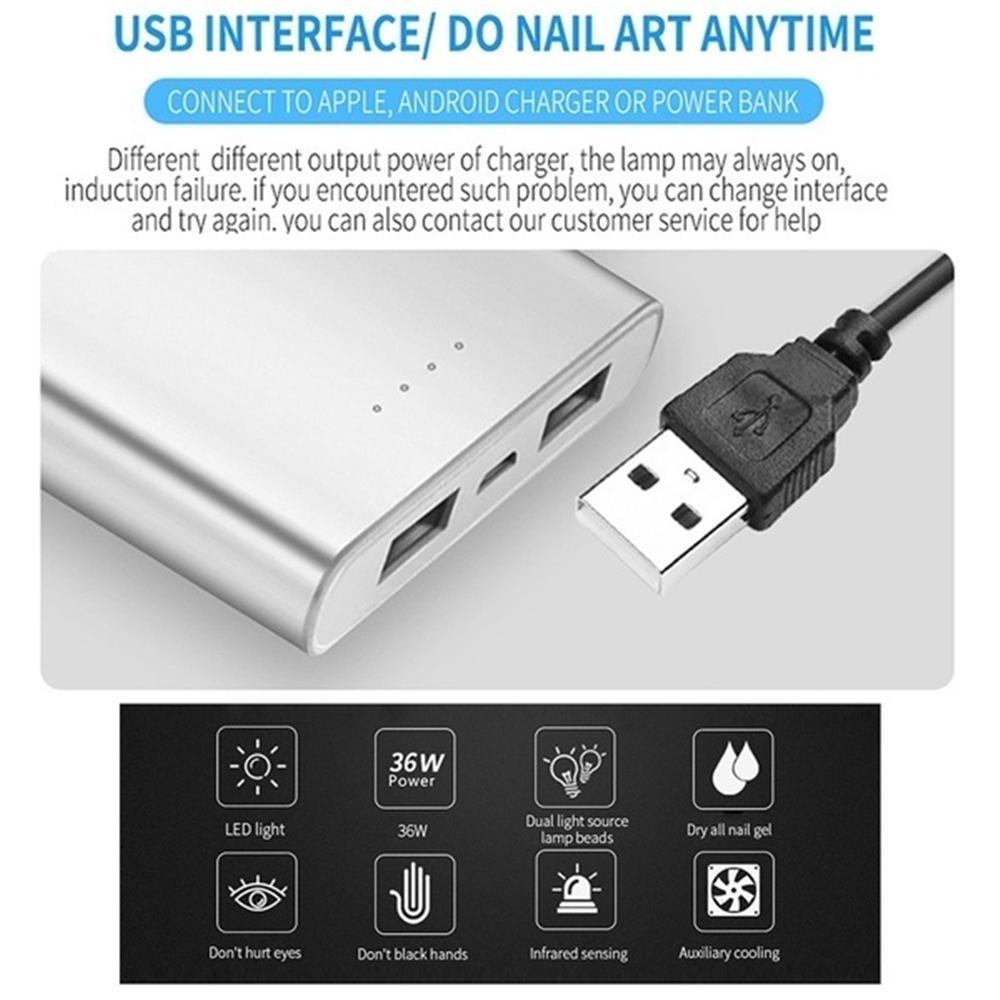 Sèche-ongles LED 36W, lampe à polymériser le vernis, avec 3 réglages de minuterie, lampe de manucure