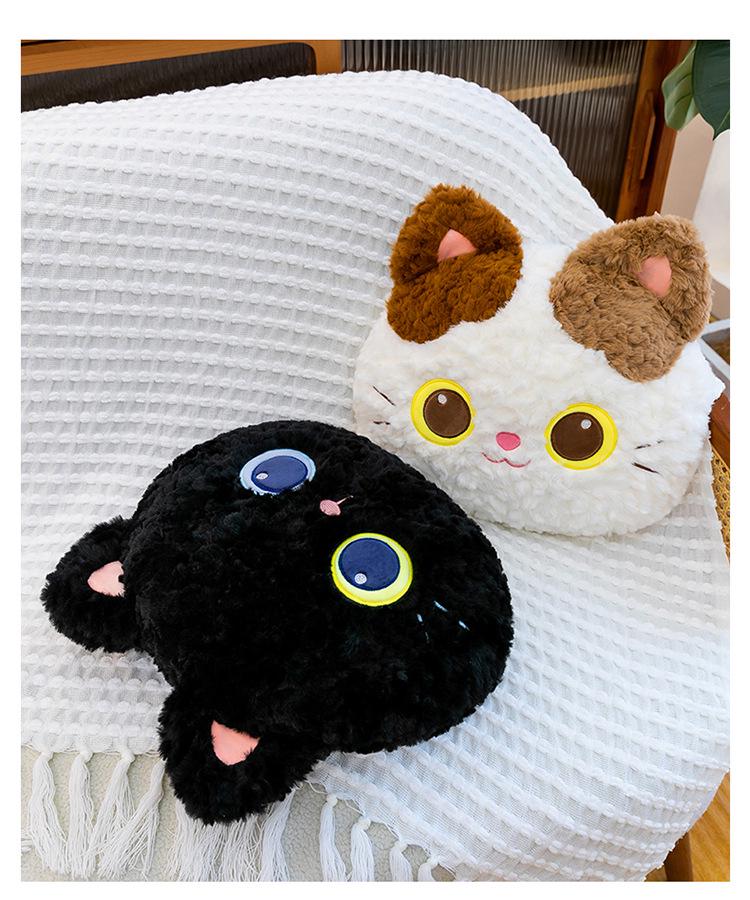 Genuine Snot Bear Black Cat Plush Hugging Pillow - Cute Lumbar Support Doll