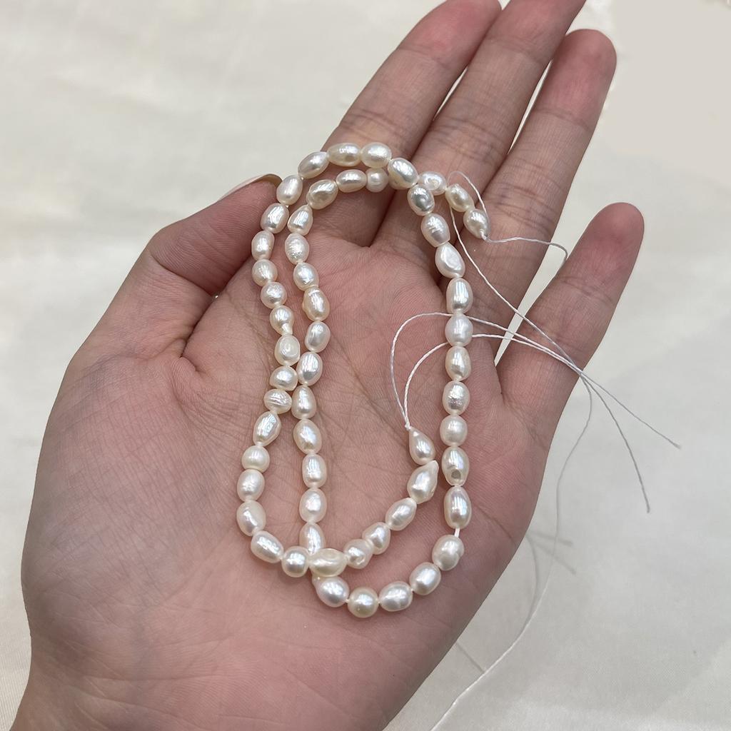 1 String A Natural White Freshwater Rice Pearls Multi Sizes, 36cm Strand, Quality Craft Beads for Custom Handmade Jewellery Projects