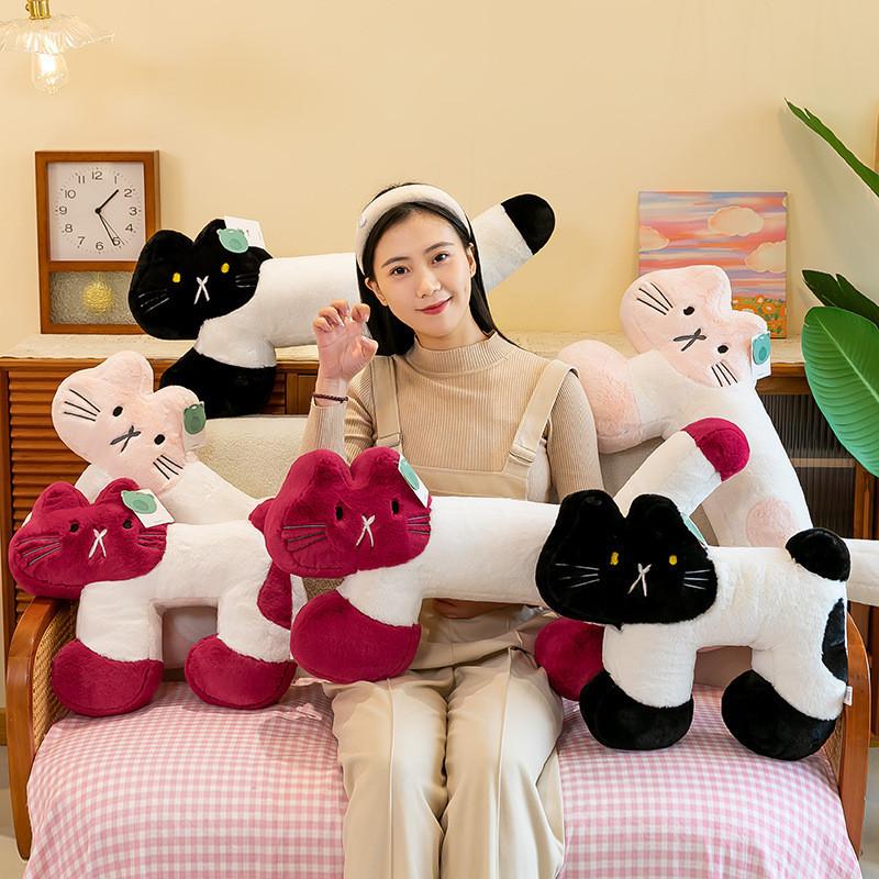 Neck Cat Shaped Pillow Cute Animal Plush Toy Office Supply Girls Gift Birthday