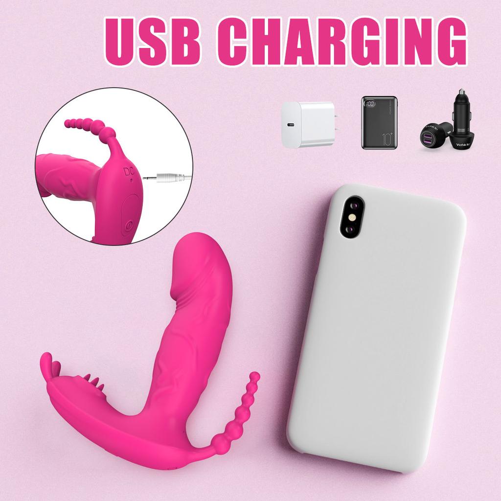 Wearable Sex Toy Vibrator Dildo 3 In 1 Panties Masturbator G Spot Clitoris Stimulator Massager for Women Couples Adults 18