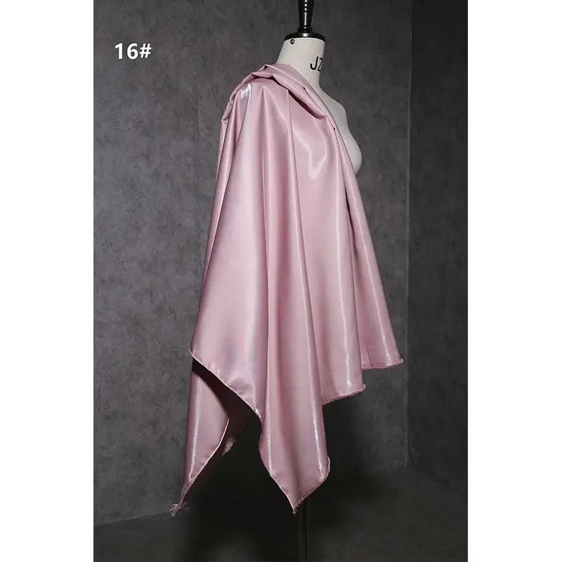 150Cm Wide Luxury Glossy Metallic Liquid Satin Fabric Galaxy Shiny Cloth Crafts for Fashion Designer Show Dress Comfort Material