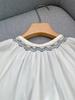 Elegant Ethnic Floral Embroidered Puff Sleeve Shirt for Women