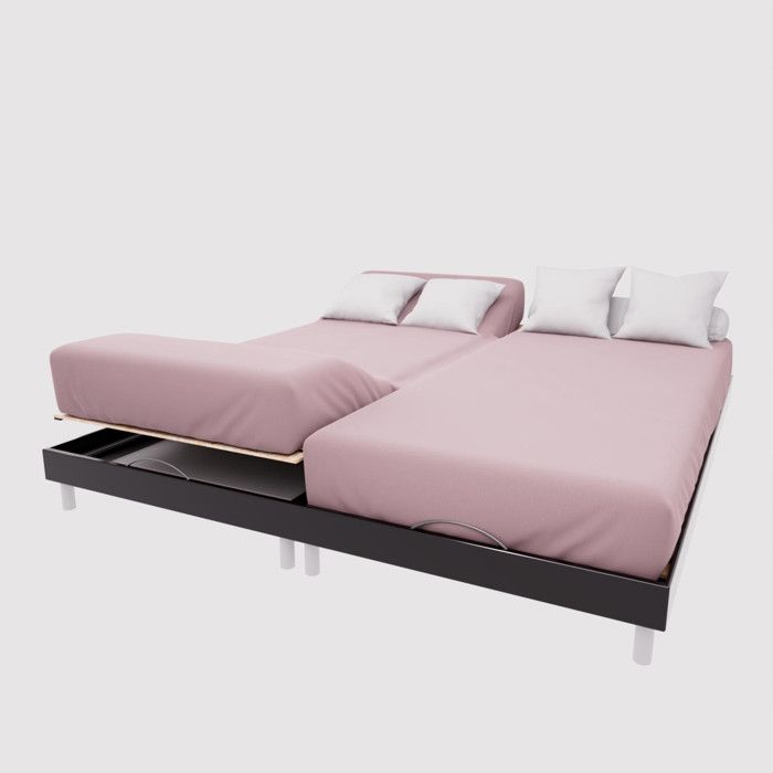 TPR Fitted Sheet In 57 Thread Count Cotton 2x80x200 Cm UNI Old Pink, by Soleil d'Ocre