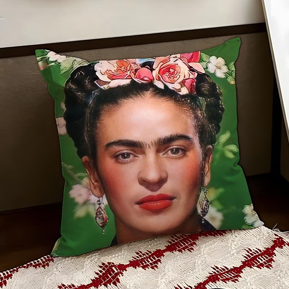 FFrida KKahlo Painting Art Cushion Cover Reversible Soft Durable Pillow Cover Home  Car MultiScene Use for Daily Comfort