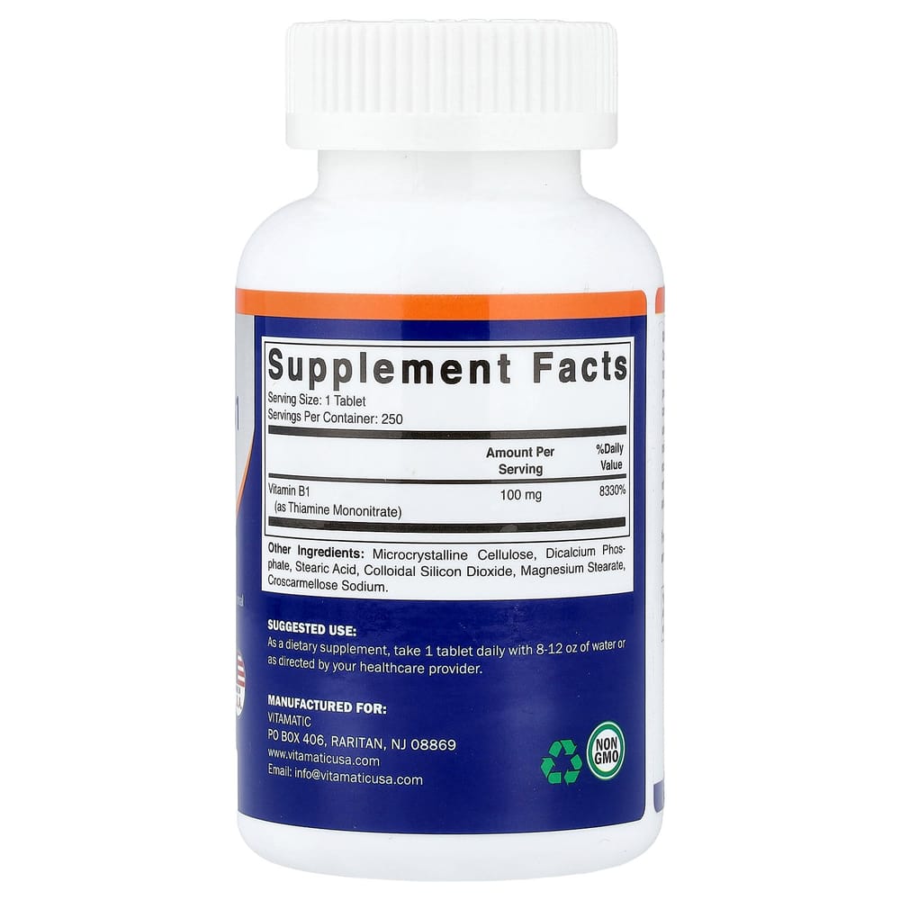 iHerb Vitamin B1 100mg, 250 Tablets