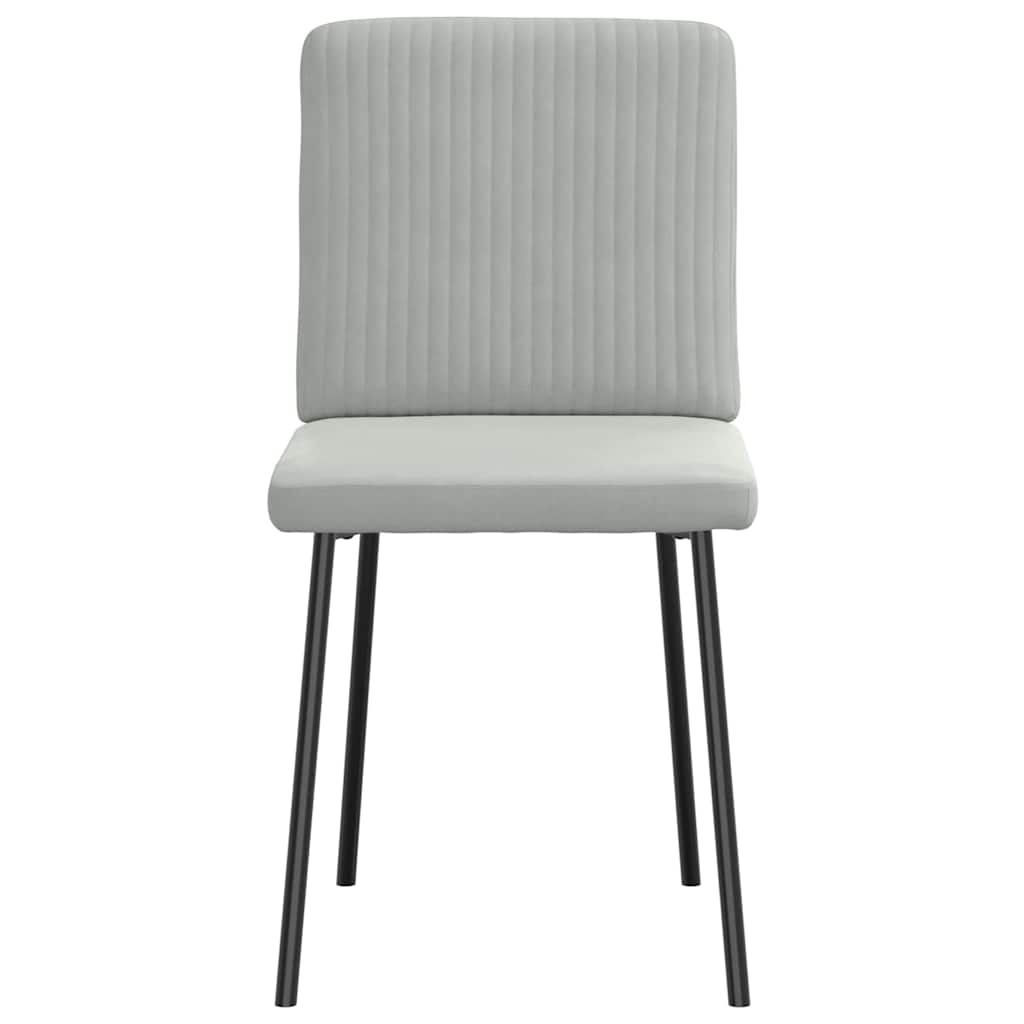 Dining Chairs 6 Pcs Light Grey Velvet
