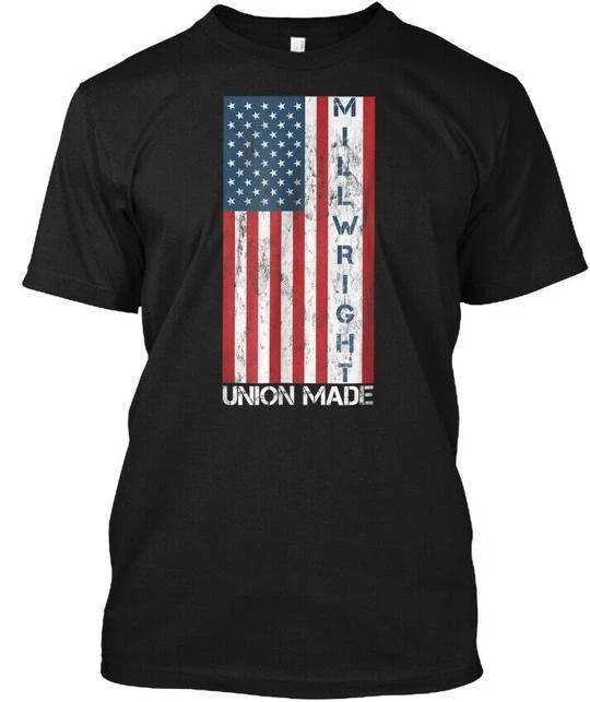 Union Member American Flag Millwright Sh TTshirt Made in the USA Size S to 5XL
